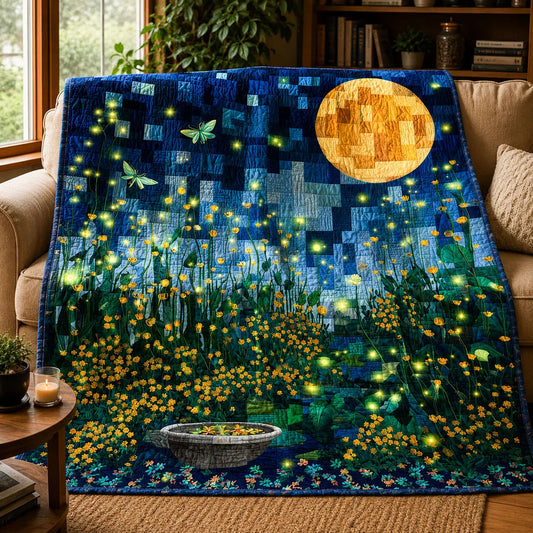 Firefly Garden Quilt Blanket - Quilted Blanket by OtterMia