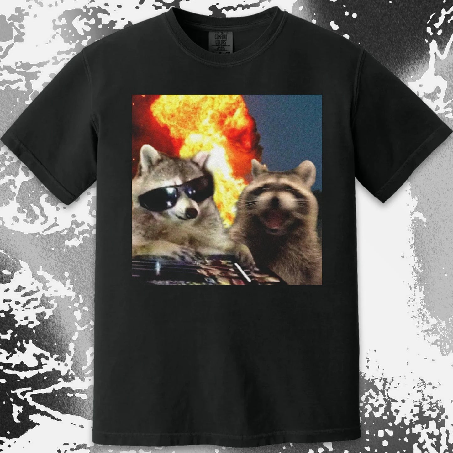 Raccoons in Chaos – Everything Is Fine Meme Shirt, funny meme tee gift (view 14)