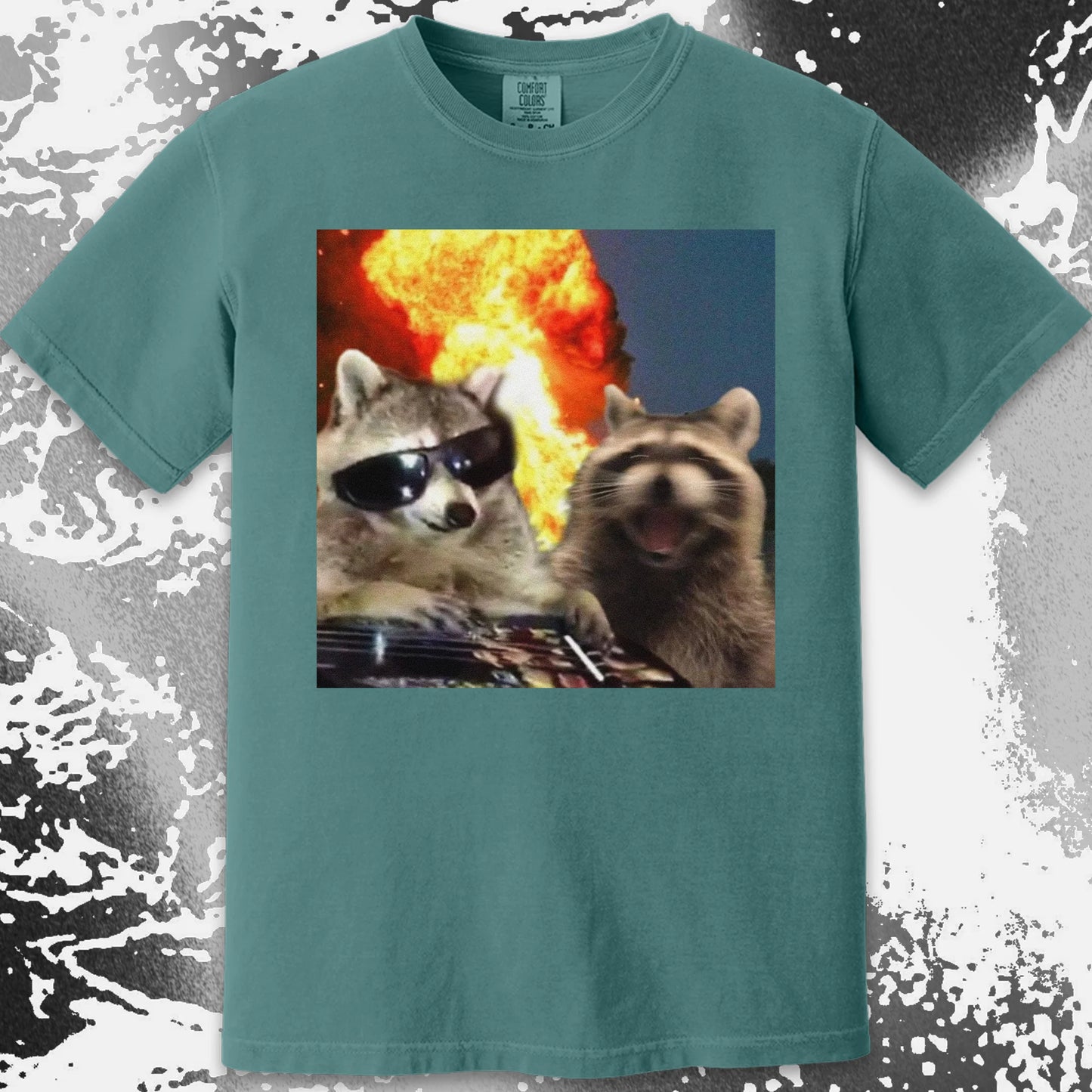 Raccoons in Chaos – Everything Is Fine Meme Shirt, funny meme tee gift (view 15)