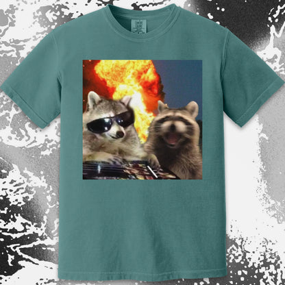 Raccoons in Chaos – Everything Is Fine Meme Shirt, funny meme tee gift (view 15)
