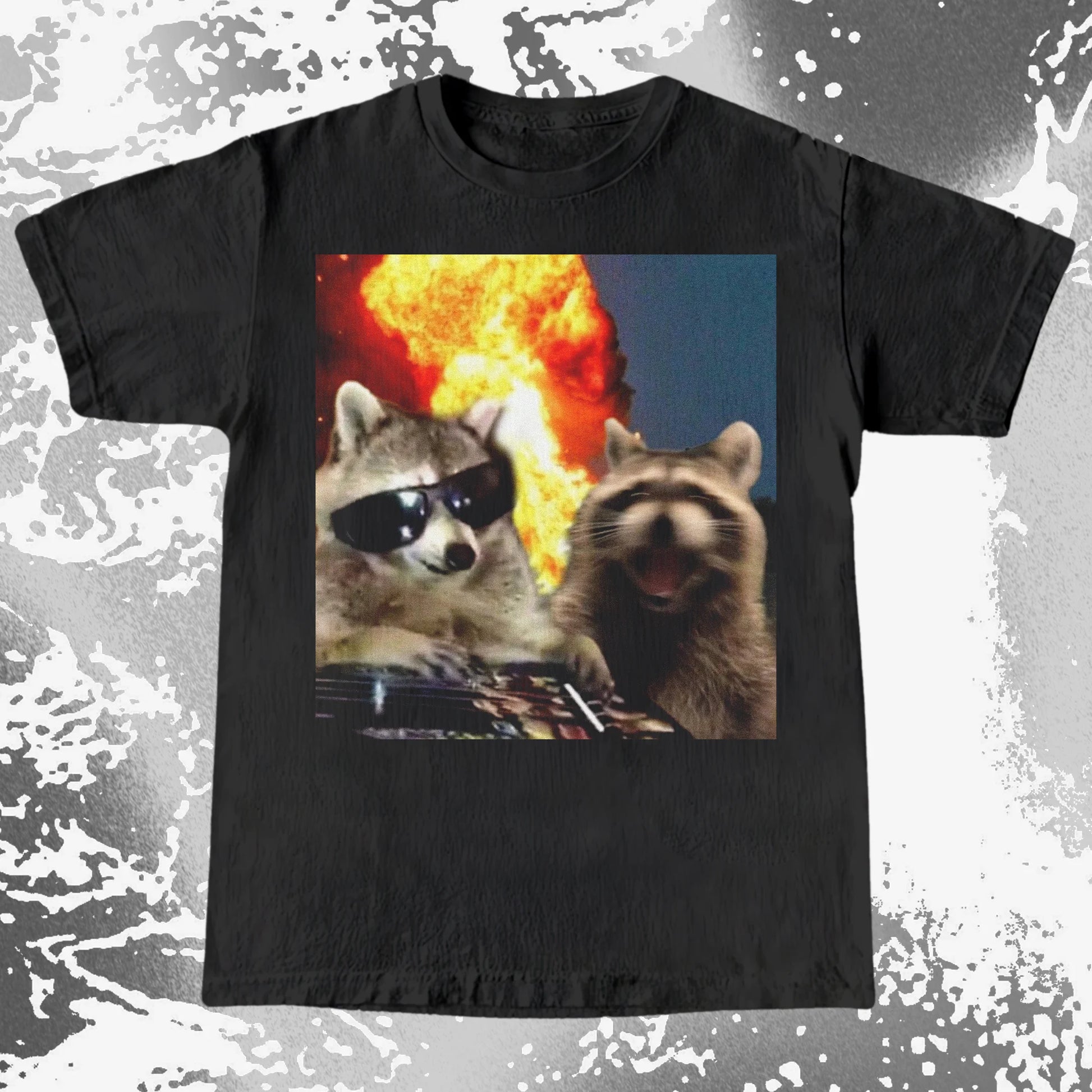 Raccoons in Chaos – Everything Is Fine Meme Shirt, funny meme tee gift (view 16)