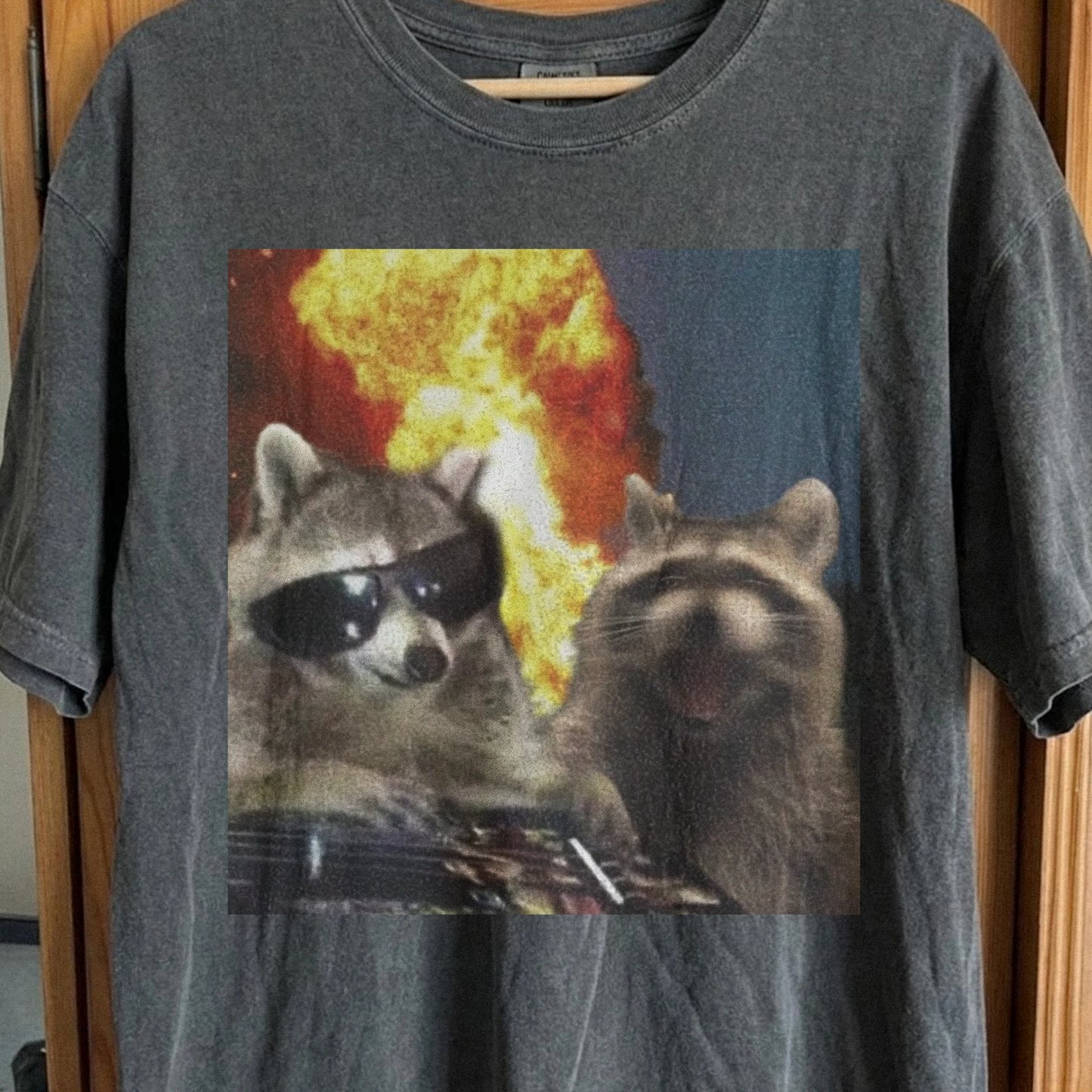 Raccoons in Chaos – Everything Is Fine Meme Shirt, funny meme tee gift