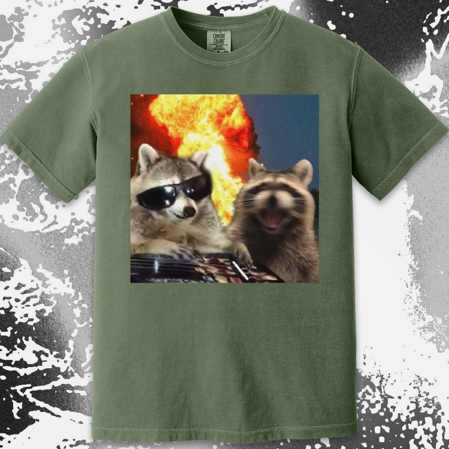 Raccoons in Chaos – Everything Is Fine Meme Shirt, funny meme tee gift (view 7)