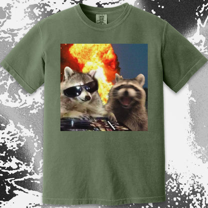 Raccoons in Chaos – Everything Is Fine Meme Shirt, funny meme tee gift (view 7)