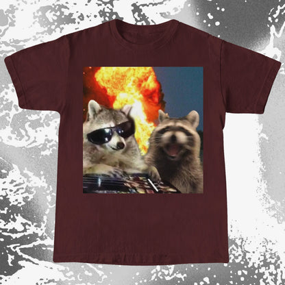 Raccoons in Chaos – Everything Is Fine Meme Shirt, funny meme tee gift (view 5)