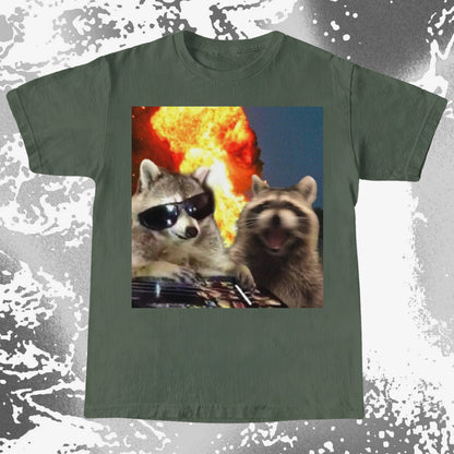 Raccoons in Chaos – Everything Is Fine Meme Shirt, funny meme tee gift (view 6)