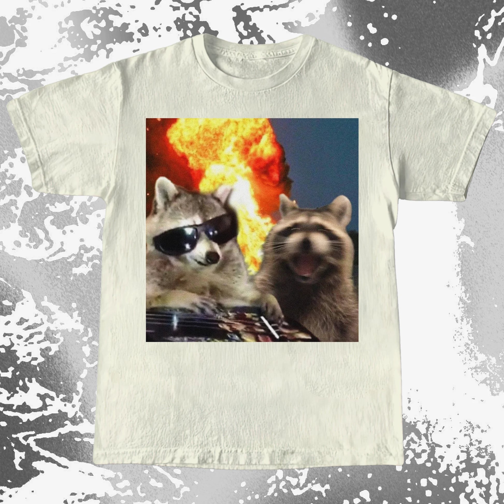 Raccoons in Chaos – Everything Is Fine Meme Shirt, funny meme tee gift (view 10)