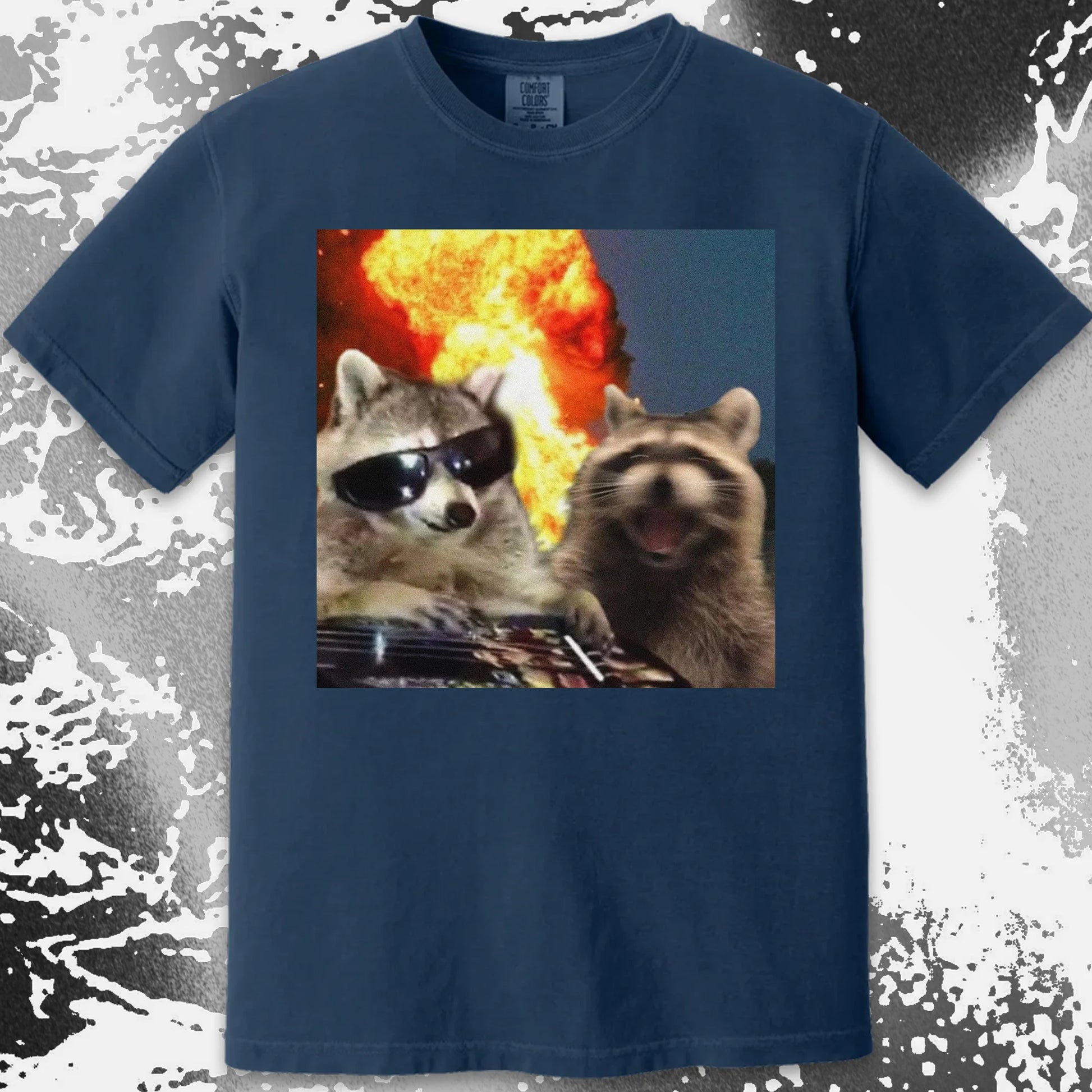 Raccoons in Chaos – Everything Is Fine Meme Shirt, funny meme tee gift (view 11)