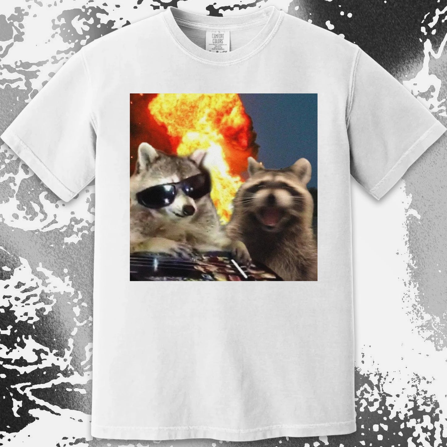 Raccoons in Chaos – Everything Is Fine Meme Shirt, funny meme tee gift (view 12)