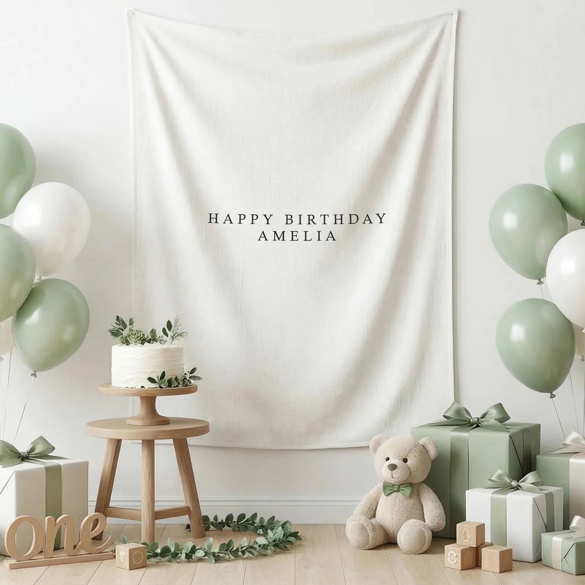 First Birthday Tapestry Personalized Custom Name Baby Birthday Backdrop Minimal Linen Party Banner, personalized birthday ...