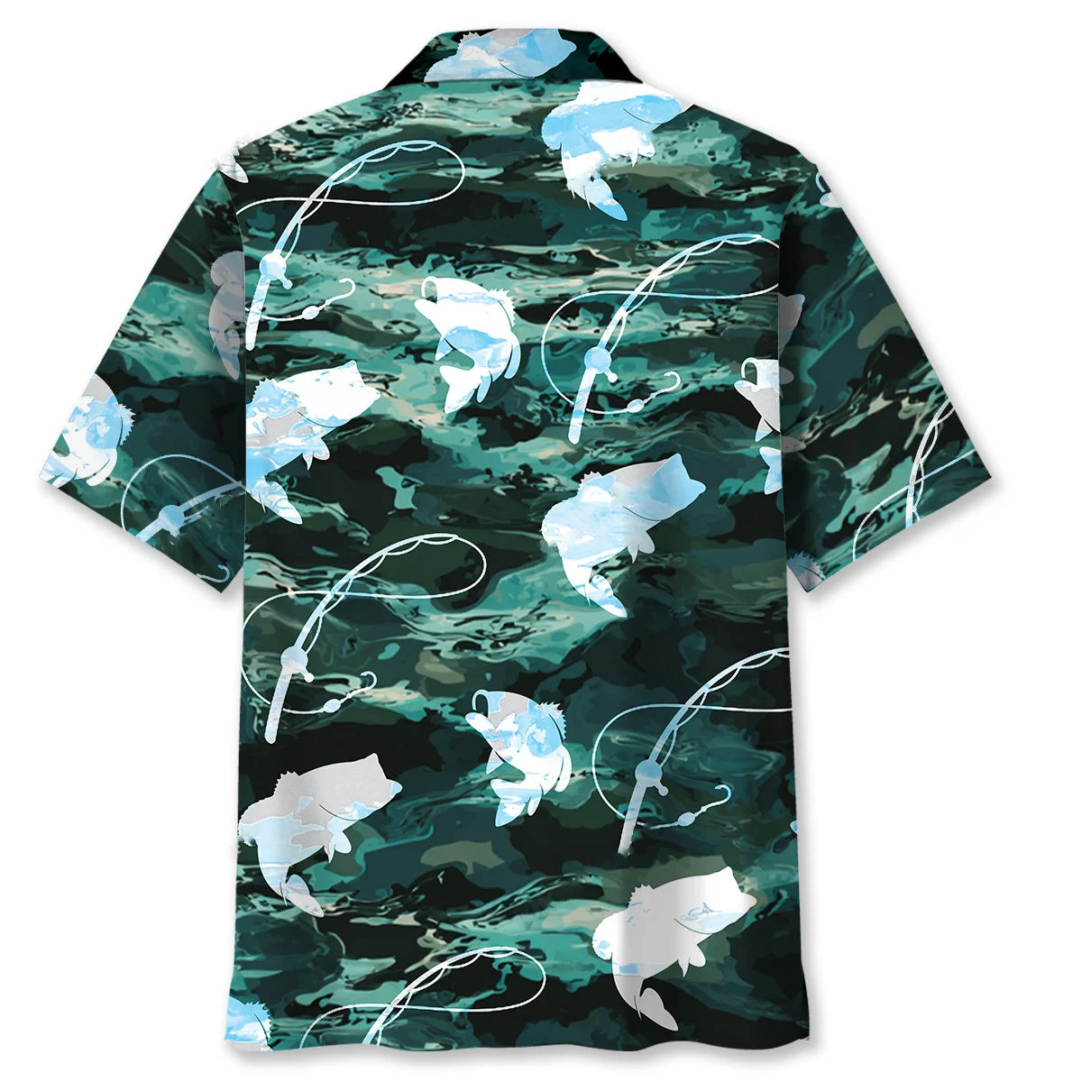 Fishing Bass Fish Camouflage Hawaiian Shirt
