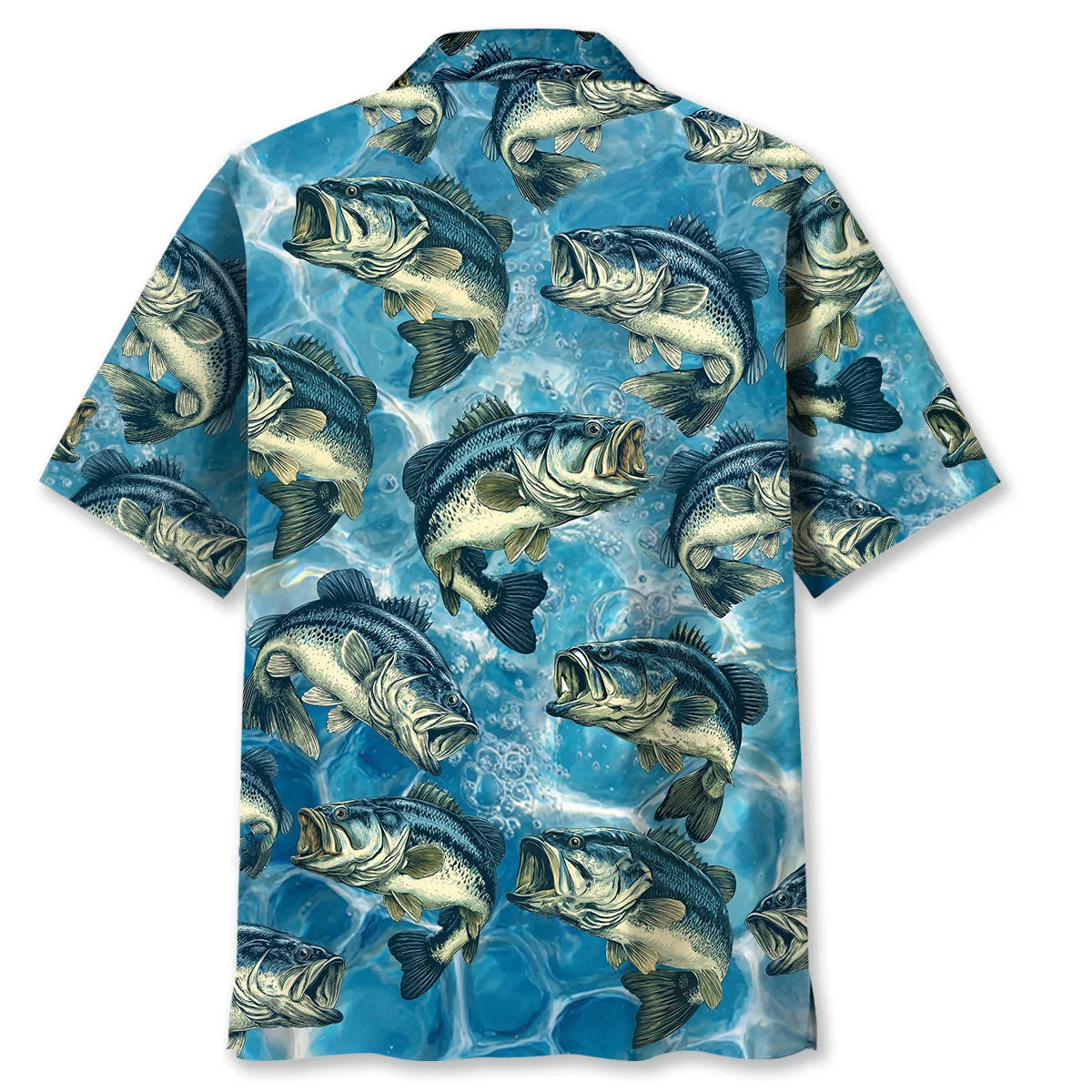 Fishing Bass Fish Largemouth Blue Hawaiian Shirt