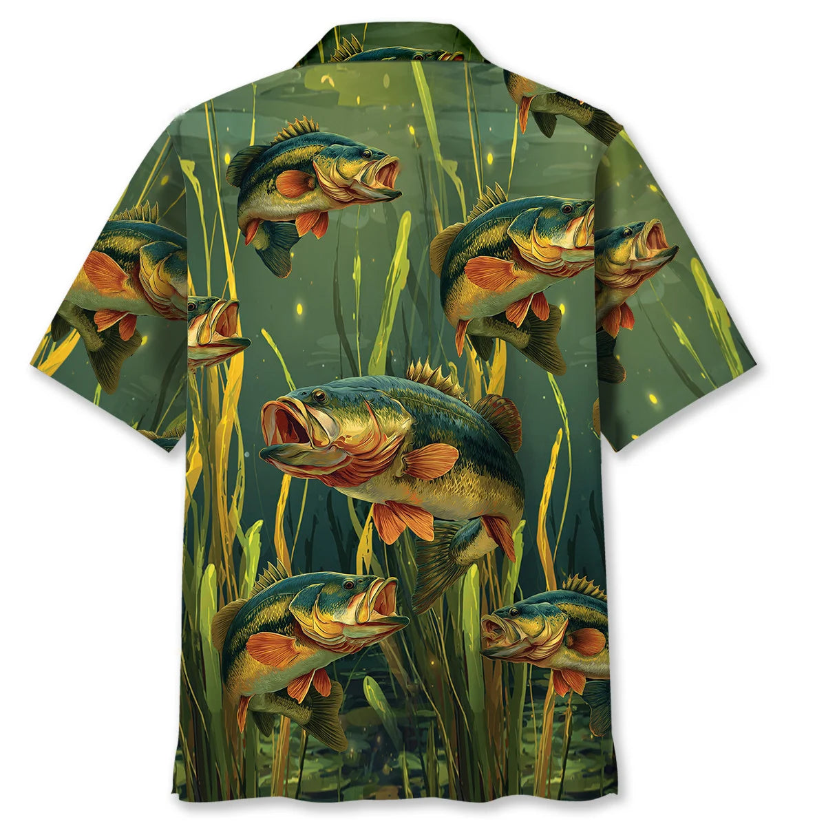 Fishing Bass Fish Largemouth Green Hawaiian Shirt