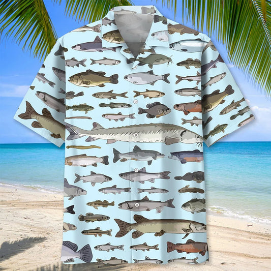 Fishing Stype Hawaiian Shirt - S - hawaiian shirt