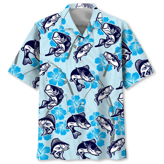 Fishing Summer Hawaiian Shirt - S - hawaiian shirt
