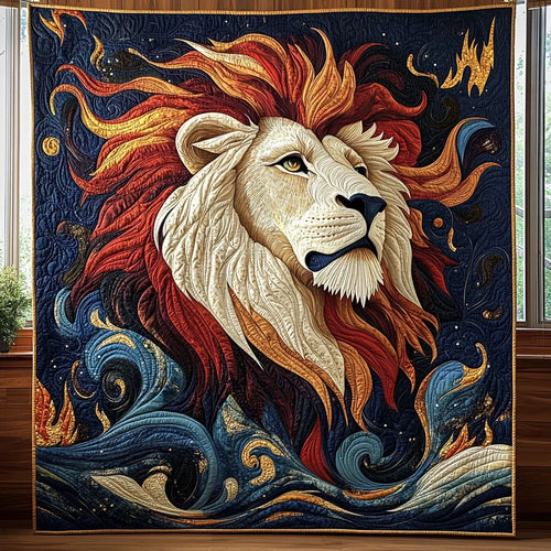 Flame Of Leo Quilt Blanket