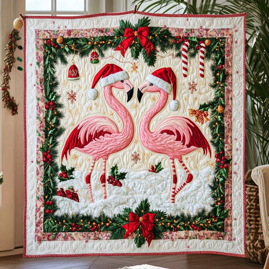Flamingo Festive Quilt Blanket