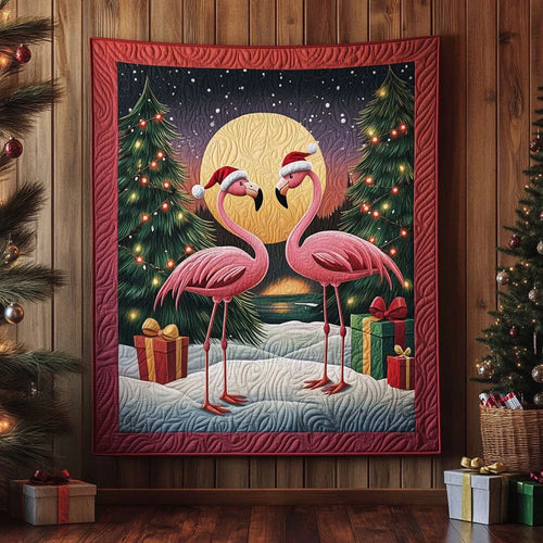 Flamingo Wonderland Quilt Blanket