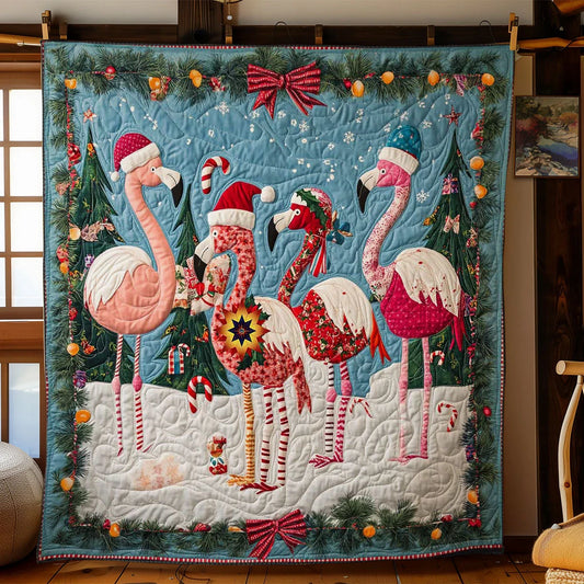 Flamingo Wonderland Quilt Blanket