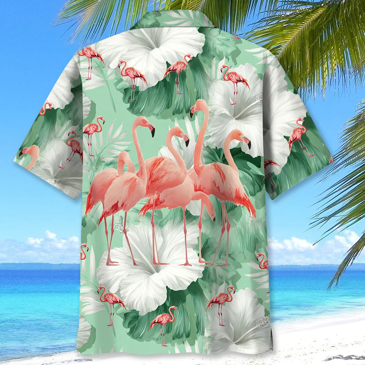 Flamingo Hibiscus Hawaiian Shirt