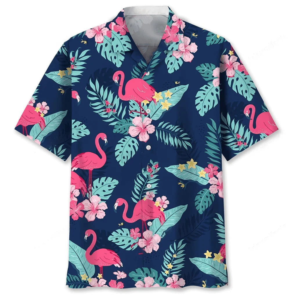Flamingo Nature Hawaiian Shirt