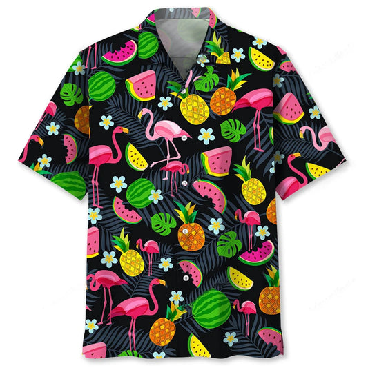 Flamingo Tropical Hawaiian Shirt - S - hawaiian shirt