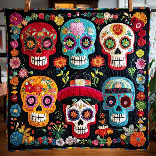 Flor Y Espíritu Quilt Blanket