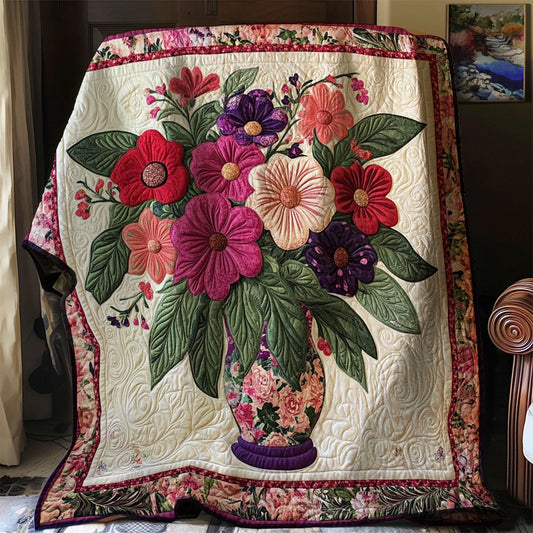 Floral Bouquet Quilt Blanket