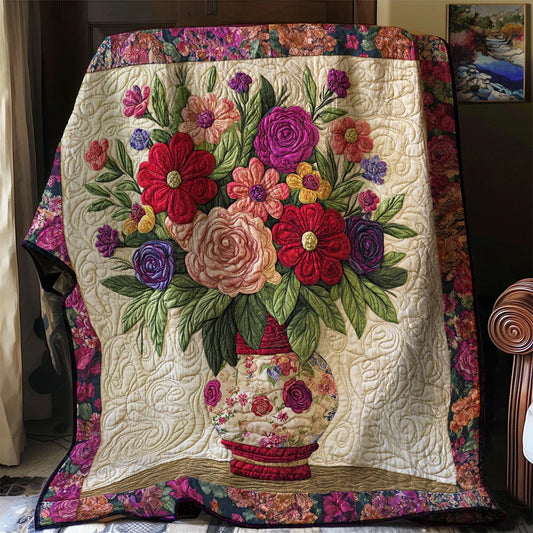 Floral Bouquet Quilt Blanket
