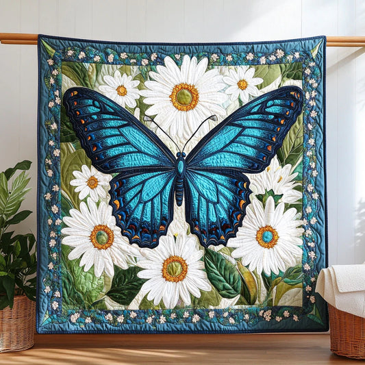 Floral Butterfly Quilt Blanket