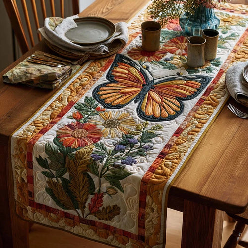 Floral Migration Quilted Table Runner
