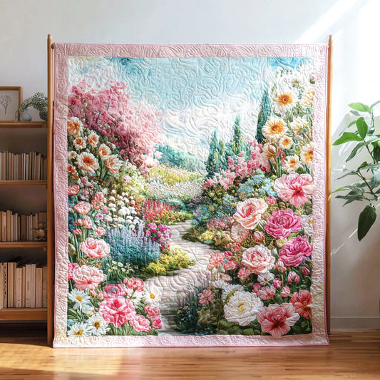 Floral Pathway Quilt Blanket