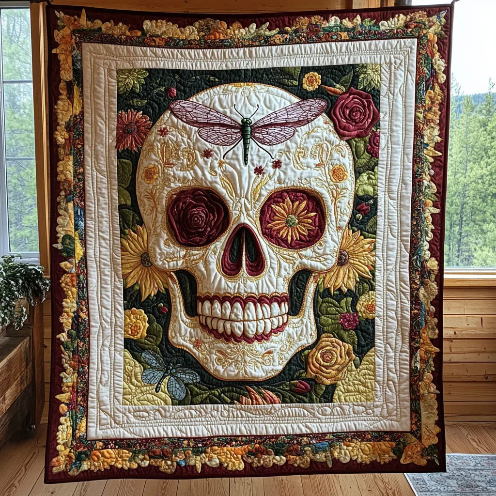 Floral Requiem Quilt Blanket