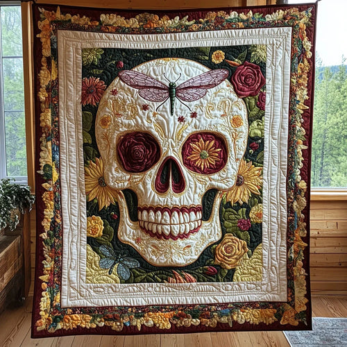 Floral Requiem Quilt Blanket