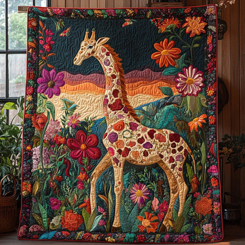 Floral Safari Quilt Blanket