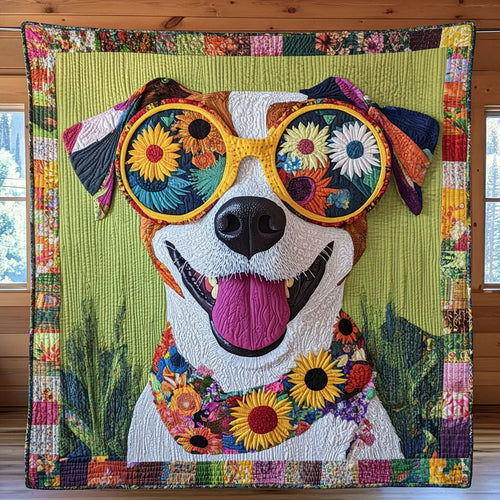 Floral Smile Quilt Blanket