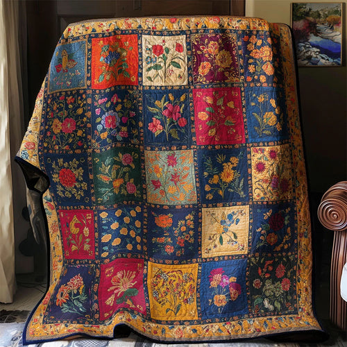 Floral Tapestry Quilt Blanket