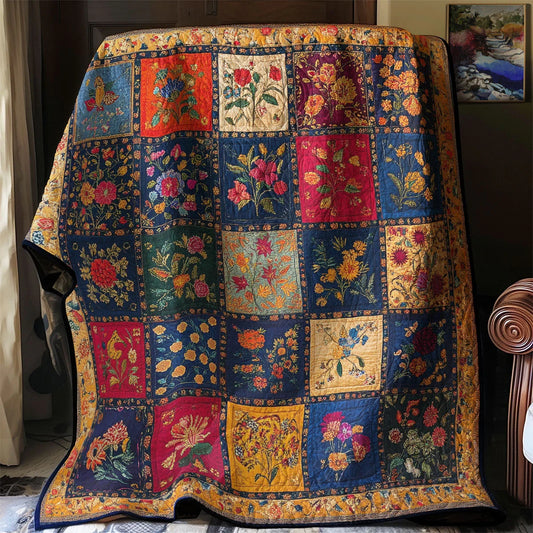 Floral Tapestry Quilt Blanket