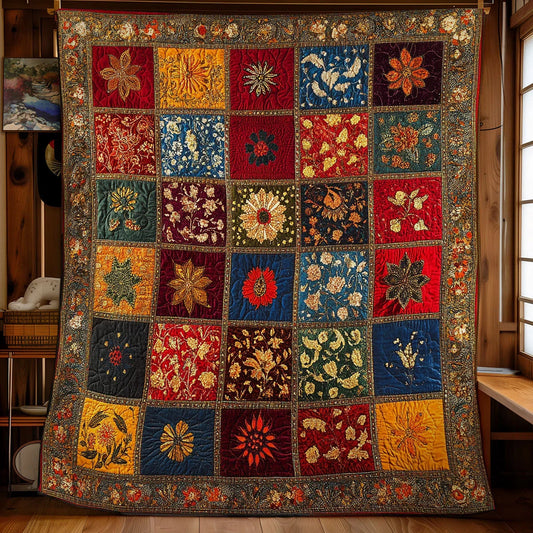 Floral Tapestry Quilt Blanket