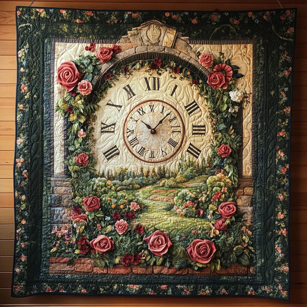 Floral Timepath Quilt Blanket