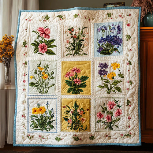 Floral Treasury Quilt Blanket