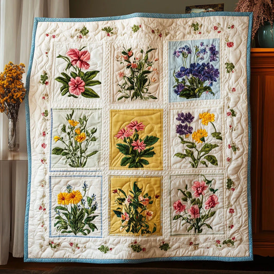 Floral Treasury Quilt Blanket