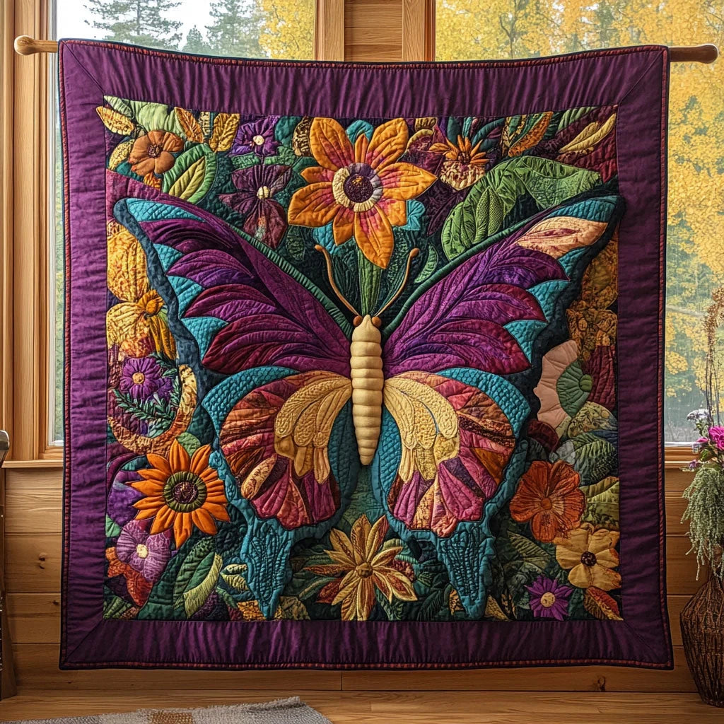 Floral Wings Quilt Blanket