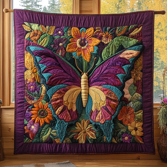 Floral Wings Quilt Blanket