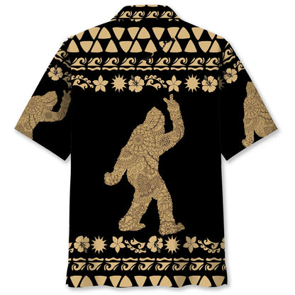 Floral Bigfoot Hawaiian Shirt