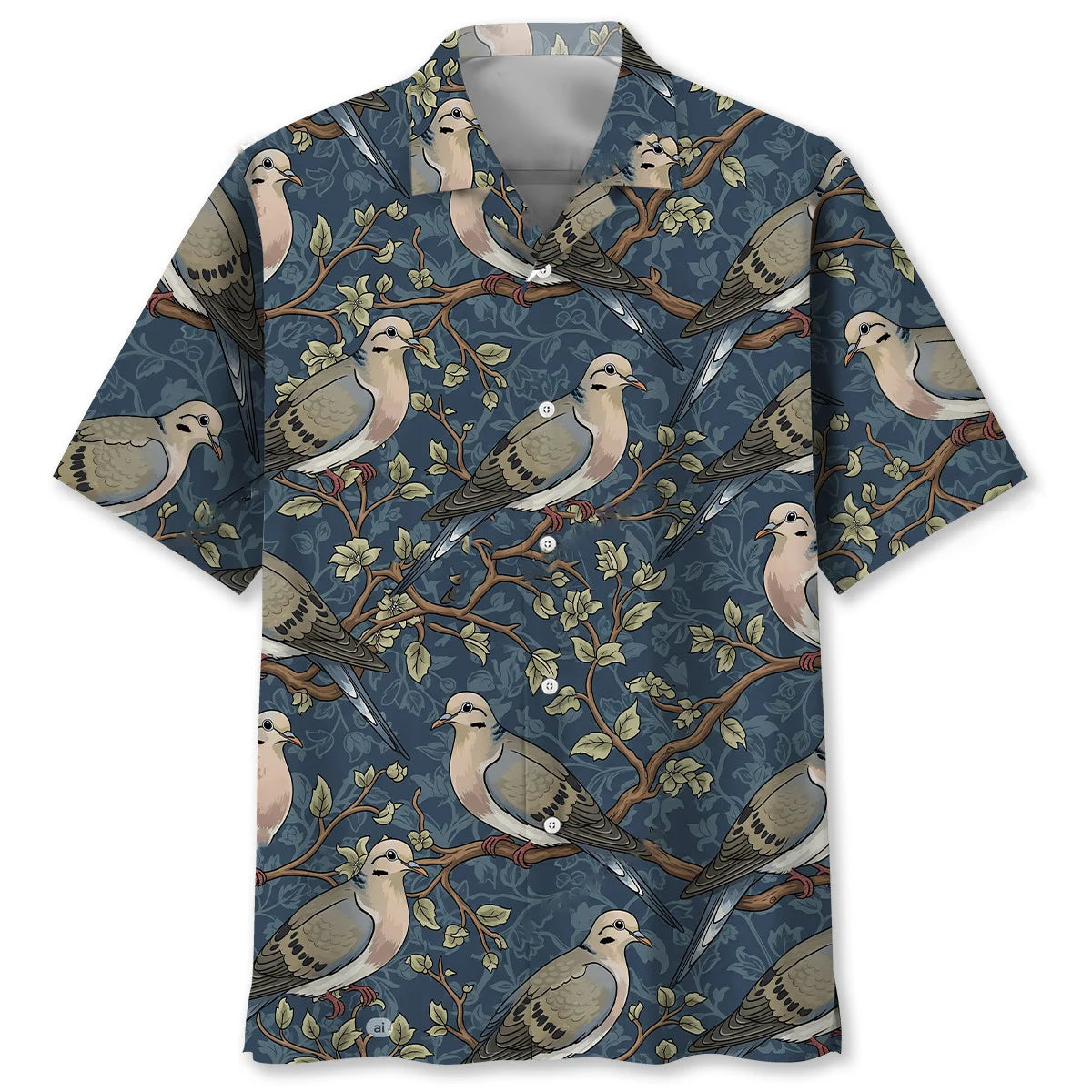 Floral Dove Hunting Hawaiian Shirt