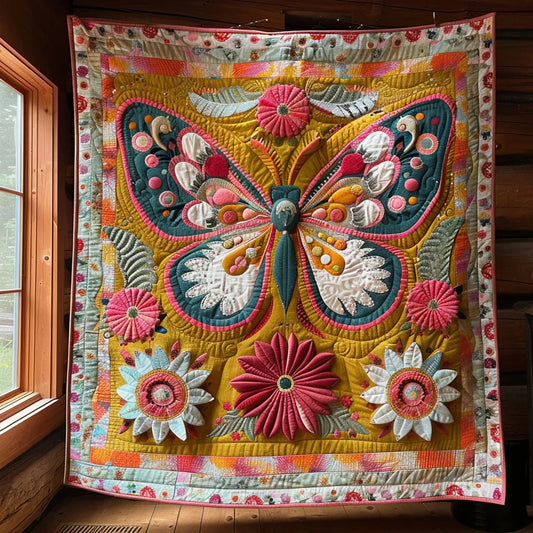 Flower And Beauty Quilt Blanket