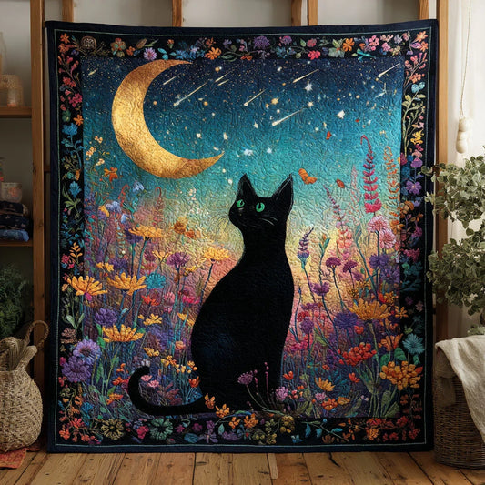 Flower Cat Night Quilt Blanket