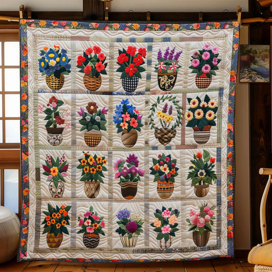 Flower Cottage Quilt Blanket