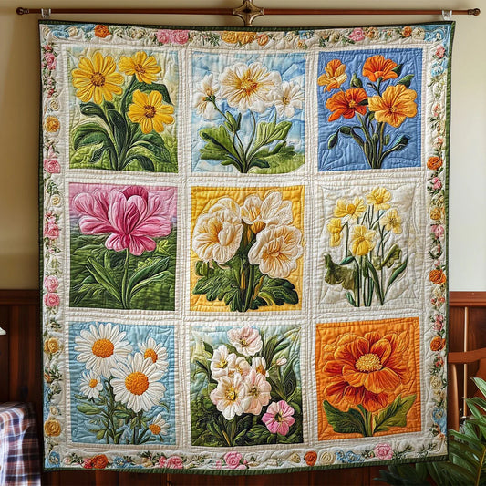 Flower Harmony Quilt Blanket